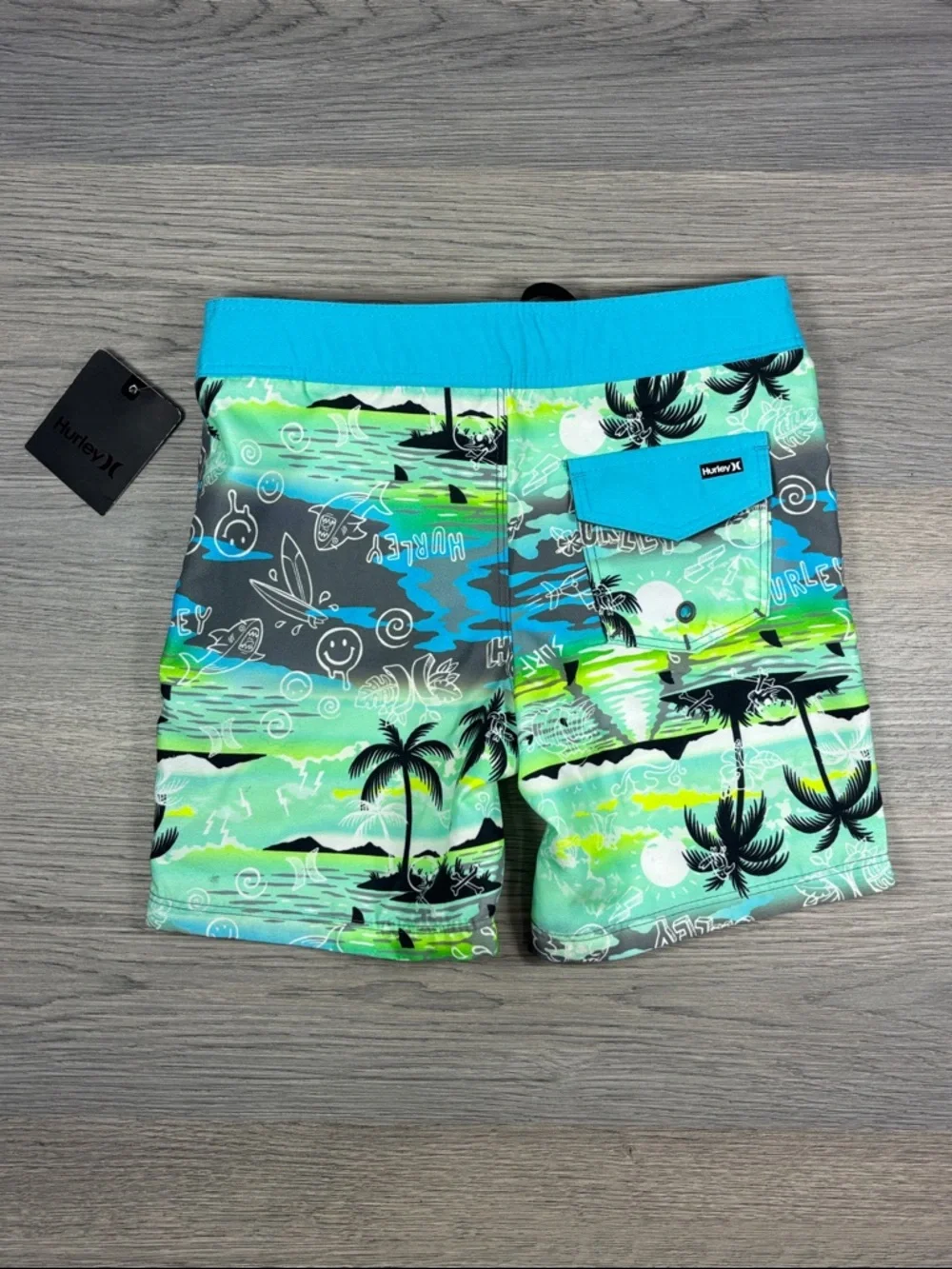 Hurley Boys‎ Tropical Palm Swim Trunks - size XS 4 NWT